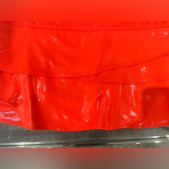 Lucky in love extra large SKORT in orange. Tennis Pickleball golf. - Picture 4 of 4